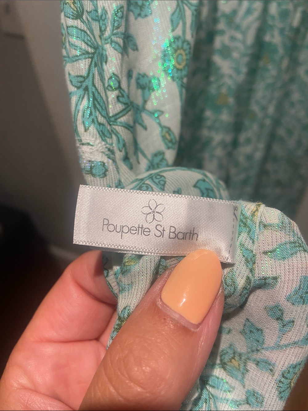 Poupette St. Barth Mint and White Floral Maxi Dress - Picture 4 of 4